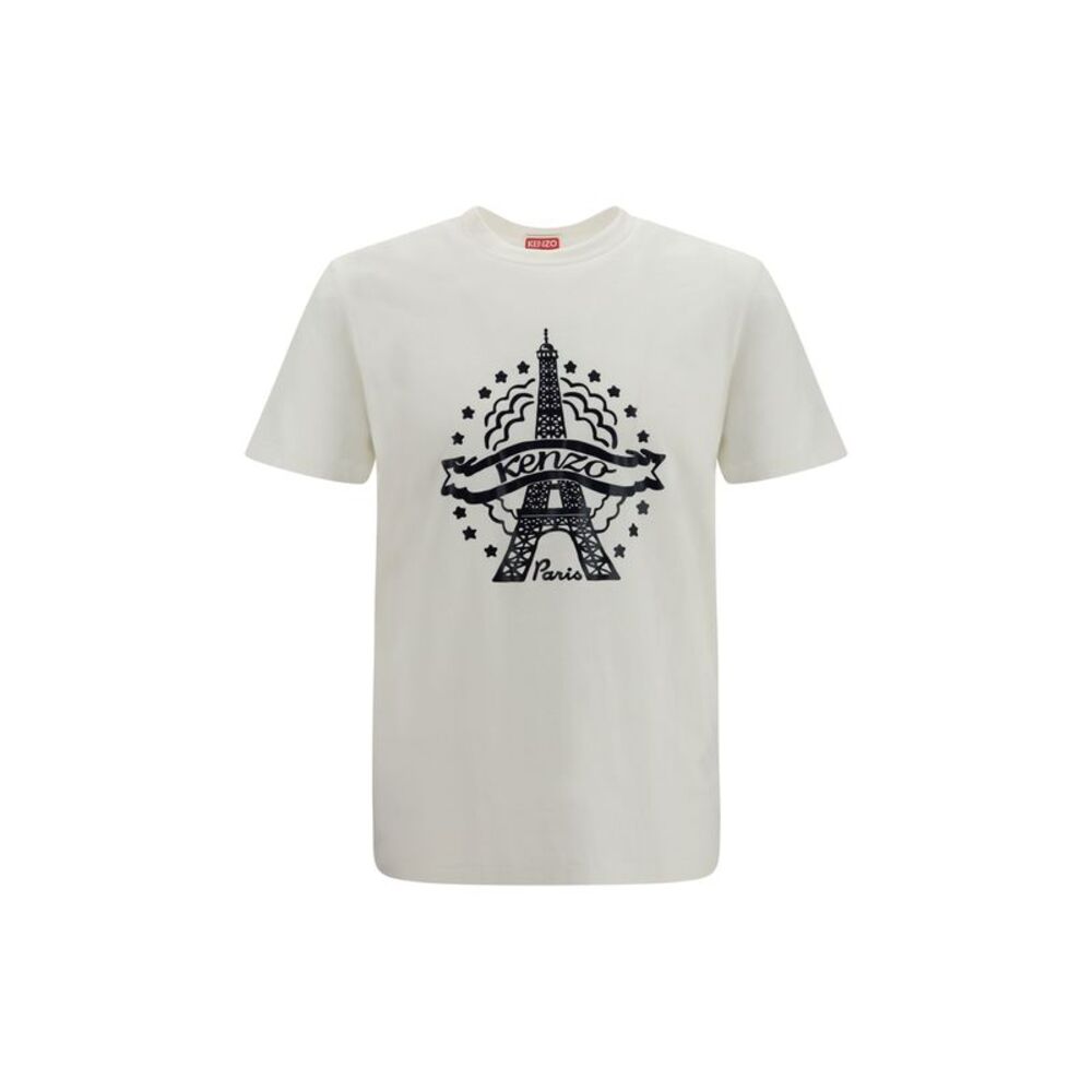 Kenzo Men Kenzo Eiffel Tower Design Cotton T-Shirt